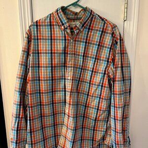 Mens L casual button down long sleeve
